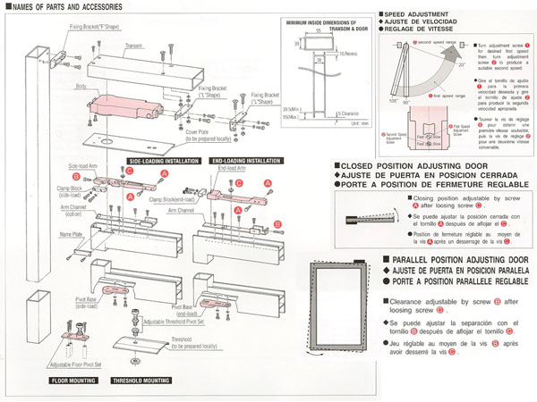 RYOBI 30-42輕型,30-34中型,30-44重型天鉸鏈